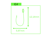 Ambush Tackle - Solid Hook - Gr&ouml;&szlig;e 6# / Menge 11 / Karbonstahl / Weite 0,6 cm / L&auml;nge  1,2 cm