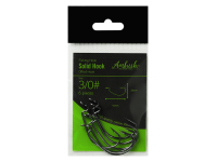 Ambush Tackle - Solid Hook - Offset Haken Gr&ouml;&szlig;e 3/0# / Menge 6 / Karbonstahl / Weite 2,0 cm / L&auml;nge  4,2 cm