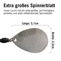 Nasty Bait - Lurchi – Mud / Chartreuse  – 8 cm/3,15 " 22g sinking Jig Spinner